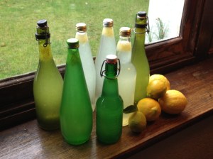 Homemade lemon cordial