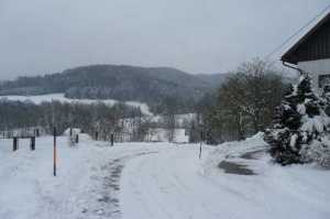Austria WSED tour farm landscape in snow